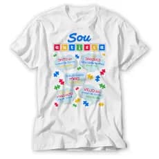 Blusa Camisa Personalizada Autismo Adulto Infantil Ótimo Acabamento E Durabilidade Anti-pilling 100% Poliéster PROMOÇÃO