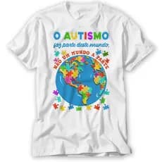 Blusa Camisa Personalizada Autismo Camiseta Estampada Adulto Infantil Plus Size  Anti-pilling 100% Poliéster Promoção