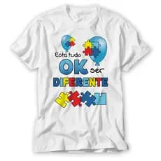 Camisa Personalizada Autismo Estampada Adulto Infantil Ótimo Acabamento E Durabilidade Anti-pilling 100% Poliéster  Plus