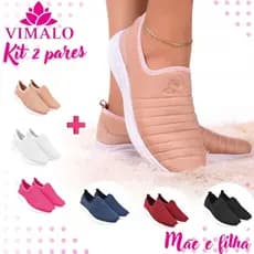 Kit 2 pares Tênis Jogging Feminino Vimalo VL02 NUDE + ADICIONAL