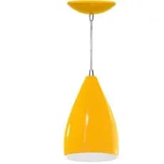 1 Luminária Vegas Amarelo e Branco Pendentes De Decoração
