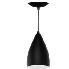 1 Luminária Vegas Preto e Branco Pendente Em Alumínio