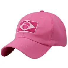 Boné Brasil Rosa Feminino Aba Curva Bandeira brasileira bonefeminino praia Pink Original Tático