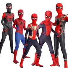 Crianças Meninos Fantasia Homem-Aranha Macacão Festa De Aniversário Halloween Cosplay Roupas