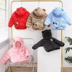 Crianças Meninos Meninas Desenhos Animados Com Capuz Jaquetas Leves Outono Inverno Roupas 1-6 Anos De Idade