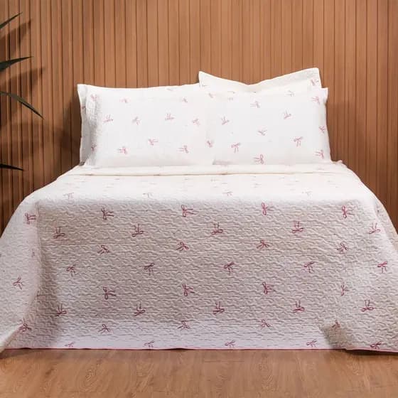 Cobre Leito Basic Casal Queen Estampado 180 Fios 3 peças