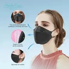 Mascaras KF94 3D quantidade 10/50 unidade Com Clipe Nasal