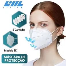 Máscasras Kn95 5 Camadas Proteção Respiratória com 10 unidade PFF2, N95