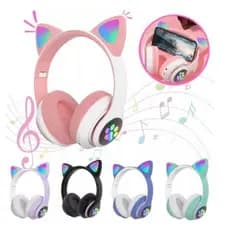 fone gato Fone De Ouvido carinha Sem Fio Bluetooth Com Orelhas De Gato