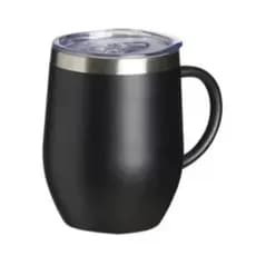 Copo de alça Cuia Térmica 350ml Em Inox Com Tampa e alças