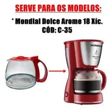 Jarra Para Cafeteira Mondial Dolce Arome 18xic VERMELHA