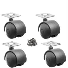 Rodinha Para Móveis Kit 4 Rodízios 40 Mm Com Parafusos