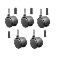 Rodinha Kit 5 Rodízios Nylon com Pino de 10 mm com Bucha