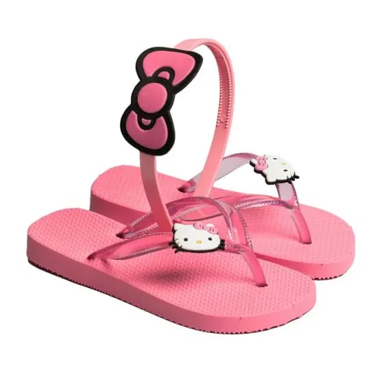 Chinelo Rosa Leve Menina Personagem Com Tiara