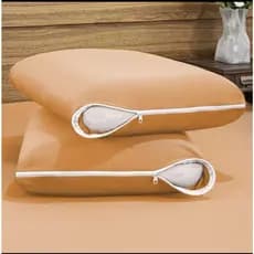 Kit com 2  Capas Protetoras Para Travesseiro em Malha Helanca/Gel Fronha 50cm x 70cm com Zíper Fácil