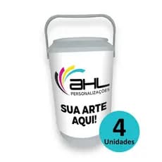 4 Cooler Térmico com capacidade para 8 latas Personalizado para brinde ou aniversário