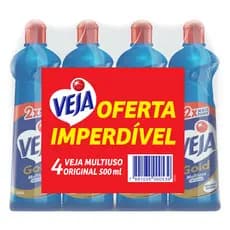 Limpador Veja Multiuso Tradicional 500ml Pack 4 unidades