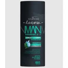 Shampoo Homem Laevia Men Eucalipto 3 em 1 Barba Corpo e Cabelo 400ml