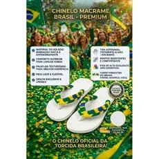 Chinelo Personalizado Macramê Brasil Artesanal Confortável Premium, Confort e Estilo