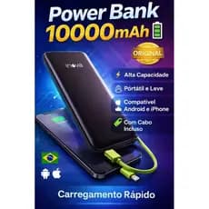 Power Bank 10000mAh Portátil Original Inova Carregador Externo Universal