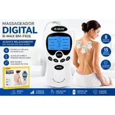 Massageador Digital Tens Acupuntura Relaxamento Muscular 15 Intensidades B-Max BM-F926