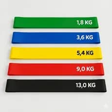 Kit 5 faixa elastica extensor fitness para treinos exercicios academia