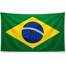 Bandeira do Brasil 1,50m x 0,90m - Cores Vibrantes e Durável em Poliéster