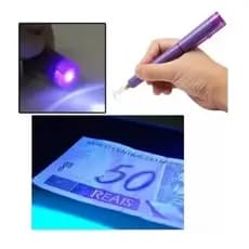 Caneta Identificador Detector Nota Dinheiro Falsa Luz Negra