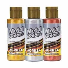 60ml Tinta Metal Colors Acrilex Acírilica Metalica - Escolha A Cor + Nota Fiscal