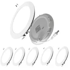 Kit 5 Luminária Plafon Led 12w Redondo Embutir Alumínio 16.5x16.50cm Frio 6500k/Quente 3500k 110v-220v