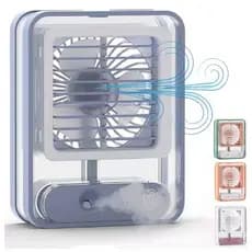 Mini Ventilador Umidificador Portátil Recarregável Usb Led