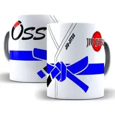 Caneca Jiu Jitsu Graduação das Faixas Personalizada Porcelana