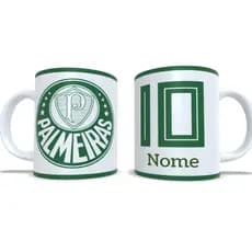 Caneca Palmeiras Personalizada com Nome Porcelana