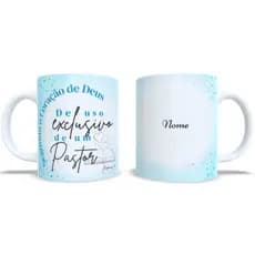 Caneca De Uso Exclusivo de Um(a) Pastor(a) Personalizada com Nome 325 ml  Porcelana