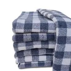 kit 05 Panos de Chão Saco Duplo Xadrez 100% Algodão