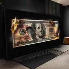 Quadro Decorativo GRANDE Alta Resolução Para Sala Quarto Escritório Quadro Dolar