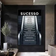 Quadro Decorativo GRANDE Alta Resolução Para Sala Quarto Escritório Quadro  Escada para o Sucesso