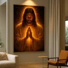 Quadro Decorativo GRANDE Alta Resolução Para Sala Quarto Escritório Quadro Jesus Brilhante