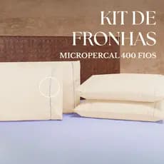 Kit 4 Fronhas Avulsas Micro Percal em Ponto Palito Toque Macio