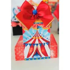 15 Kit Cineminha Circo Aquarela (Caixa + balde + Copo)