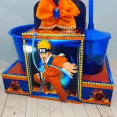 10 Kit Cineminha Naruto (Caixa + balde + Copo)