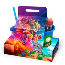 10 Kit Cineminha Mario Bross (Caixa + balde + Copo)