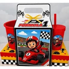 Kit Cineminha Formula 1 / F1  (Caixa + balde + Copo) Festa / Lembrancinhas / Brinde