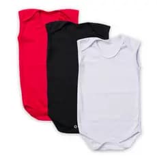 KIT 3 PEÇAS BODY REGATA SUEDINE 100% ALGODÃO