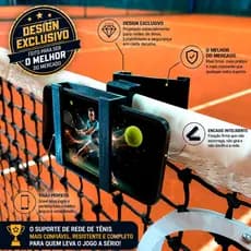 Suporte Celular Rede Tennis, Beach Tennis, Padel Ângulo Ajustável, Portátil, Compatibilidade Universal - DG SHOP