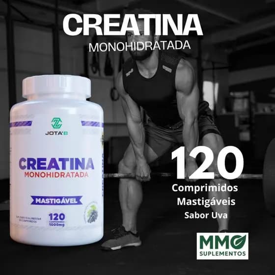 Creatina monohidratada - 100% Pura - monoidratada - Comprimido Mastigável
