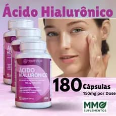 Ácido Hialurônico 150 mg - Puro - Antienvelhecimento - Original - Alta Qualidade