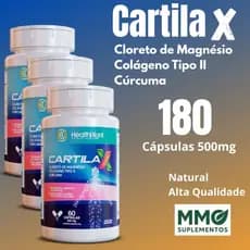 Cartilax - Colágeno tipo 2 Concentrado - Não desnaturado - Cloreto de Magnésio - Cúrcuma