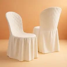 Capa Matelada Branca para Cadeira de Buffet | Tecido Resistente e Caimento Uniforme