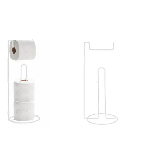 Porta Suporte Papel Higienico De Chão 4 Rolos organizador banheiro e lavanderia